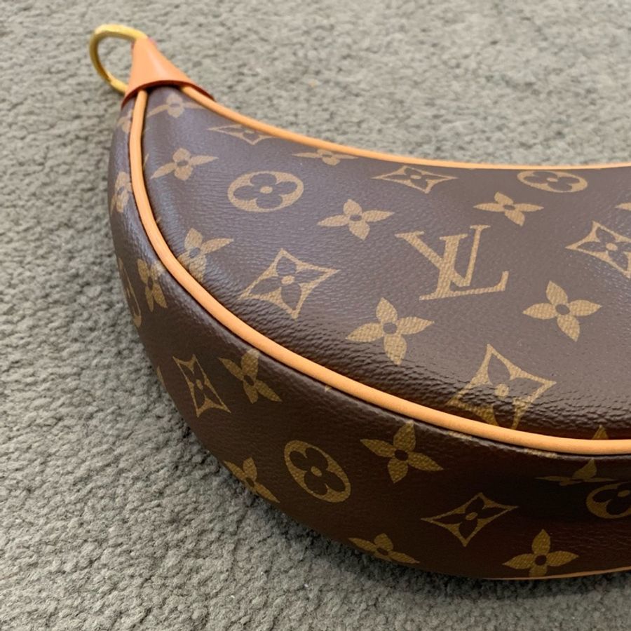 LV 路易威登 Loop系列 老花豌豆包 月亮包 單肩斜挎包 芯片款-6