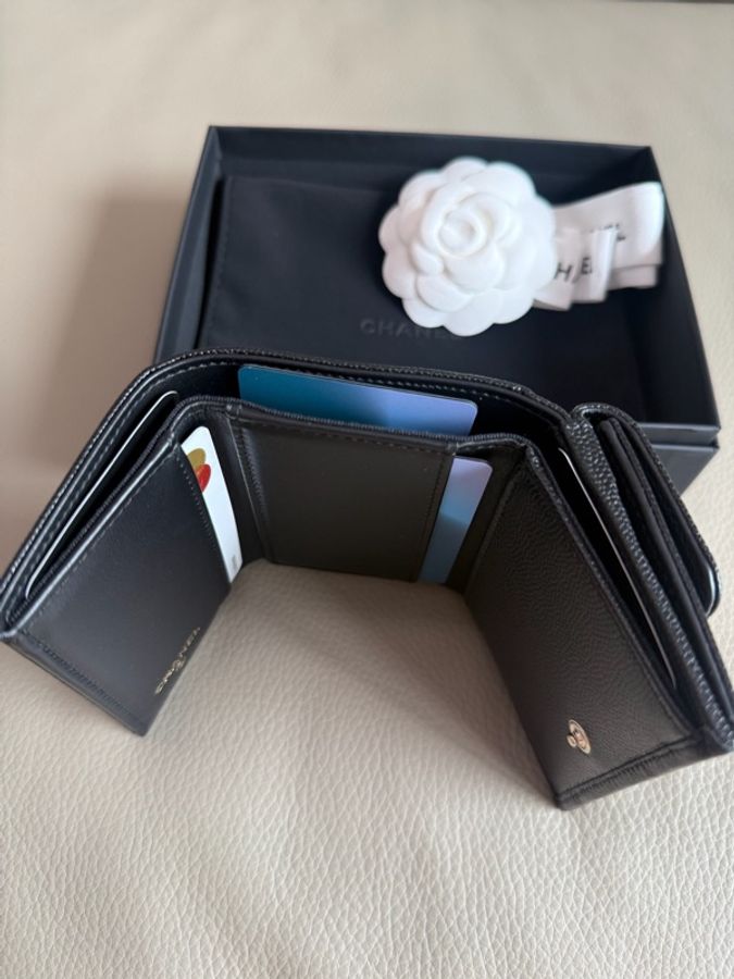 「M.Y精品」小香 Chanel mini短夾 經典復古浮雕 荔枝牛皮 🎁ok-6