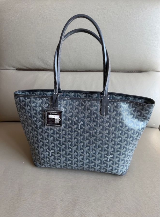 「M.Y精品」 Goyard 戈雅 拉鏈款tote Artois經典灰-0
