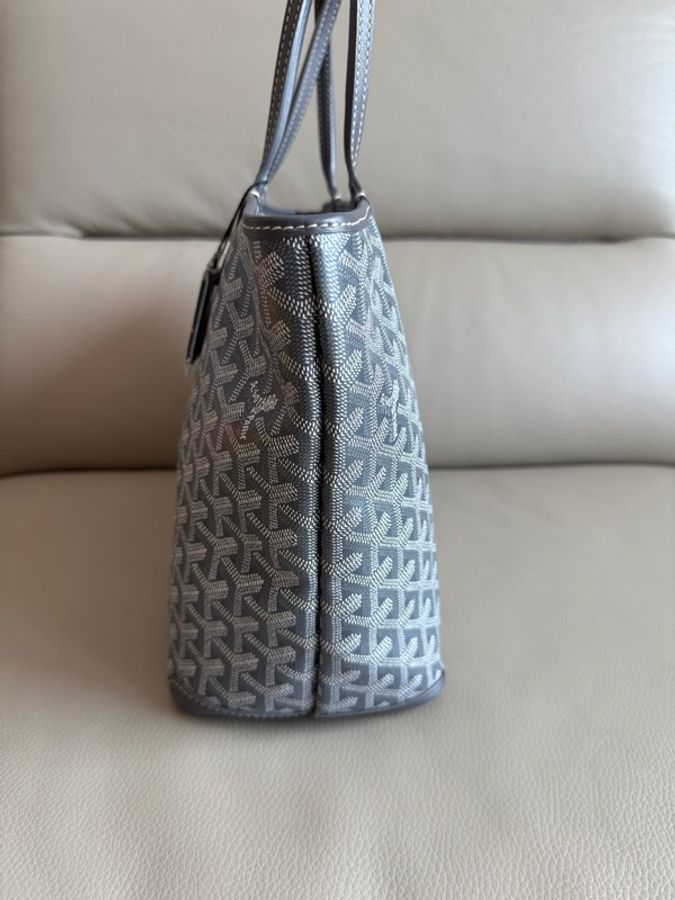 「M.Y精品」 Goyard 戈雅 拉鏈款tote Artois經典灰-2