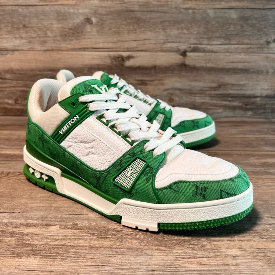 Louis Vuitton路易威登 trainer 白綠牛仔 41碼-1