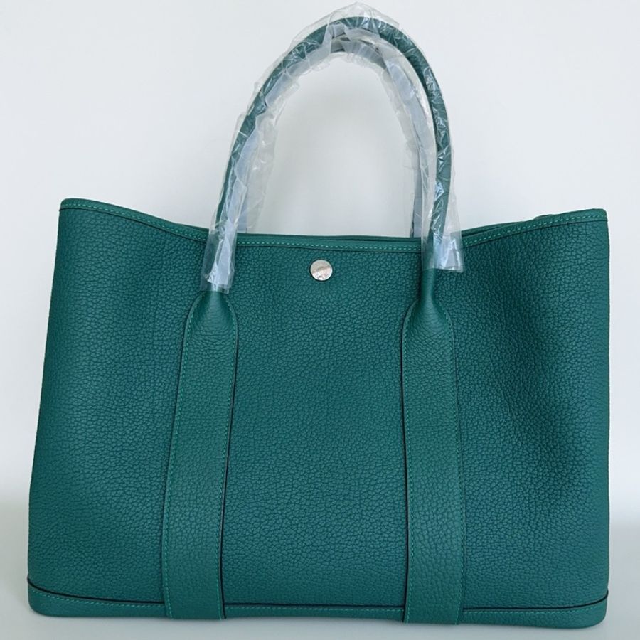 【近新閒置品】Hermes 愛馬仕 Garden Party花園36 全皮款 C刻 孔雀綠-8