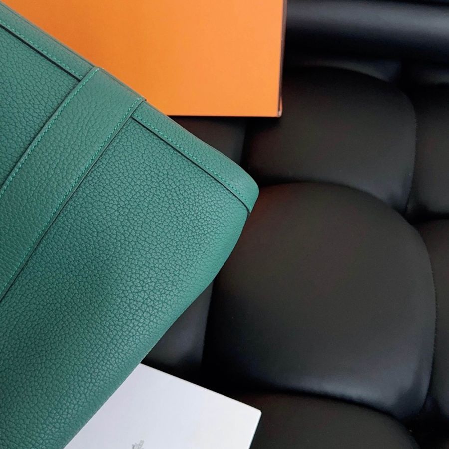 【近新閒置品】Hermes 愛馬仕 Garden Party花園36 全皮款 C刻 孔雀綠-14