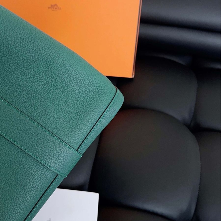 【近新閒置品】Hermes 愛馬仕 Garden Party花園36 全皮款 C刻 孔雀綠-16