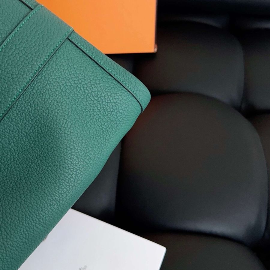 【近新閒置品】Hermes 愛馬仕 Garden Party花園36 全皮款 C刻 孔雀綠-17