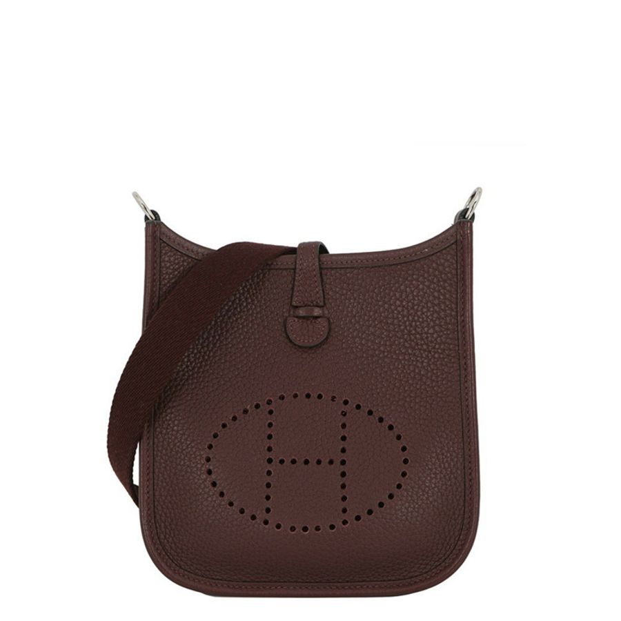 愛馬仕 Evelyne TPM 單肩背包 111cm Rouge Sellier Taurillon Clemence Y 字印章 HERMES 女士手提包-0