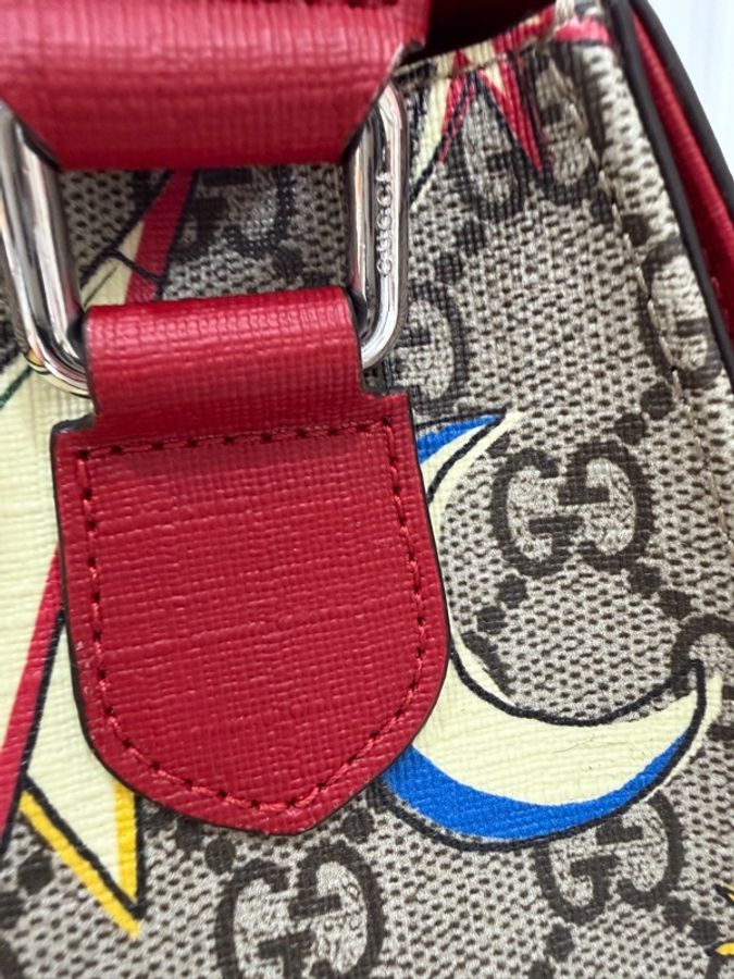 《仙闆名牌精品》Gucci New Supreme Canvas 帆布 彩色宇宙 星空圖案 手提包 肩背包 斜背包-11