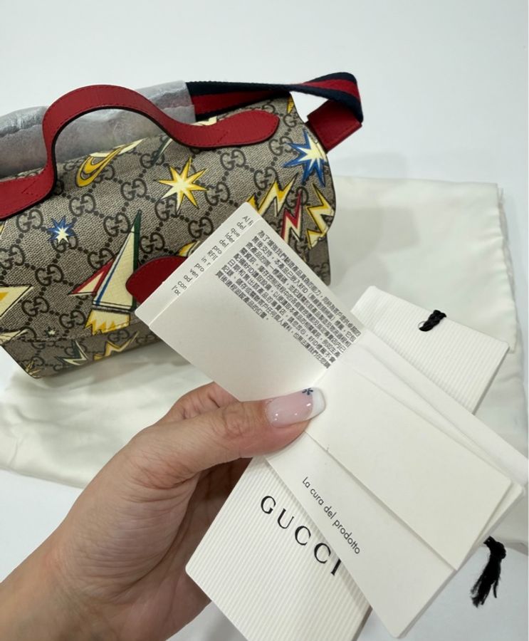 《仙闆名牌精品》Gucci New Supreme Canvas 帆布 彩色宇宙 星空圖案 手提包 肩背包 斜背包-23
