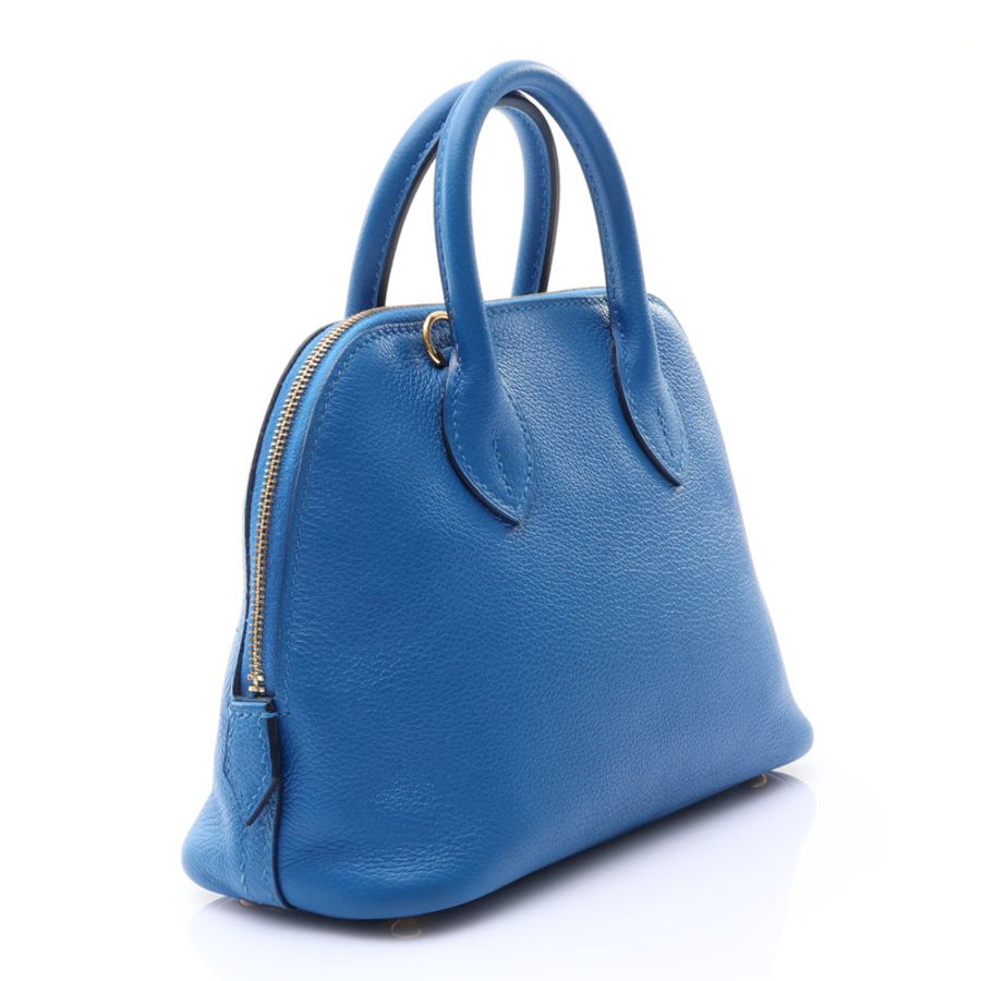 坦桑尼亞藍 Evercolor 牛皮 Bolide 1923 Mini 柏莉包 肩背包 D刻 金扣【HERMES 愛馬仕】 H085063CC-1