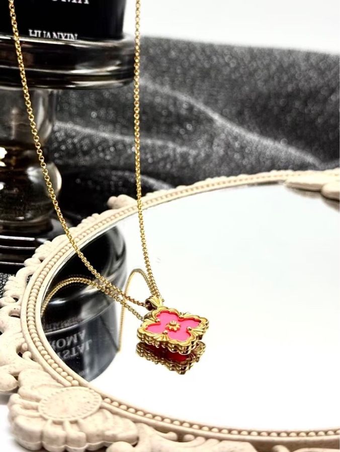 Buccellati 布契拉提 紀念款 100週年款的限量項鍊,琺瑯芭比粉全球僅限量100條-5
