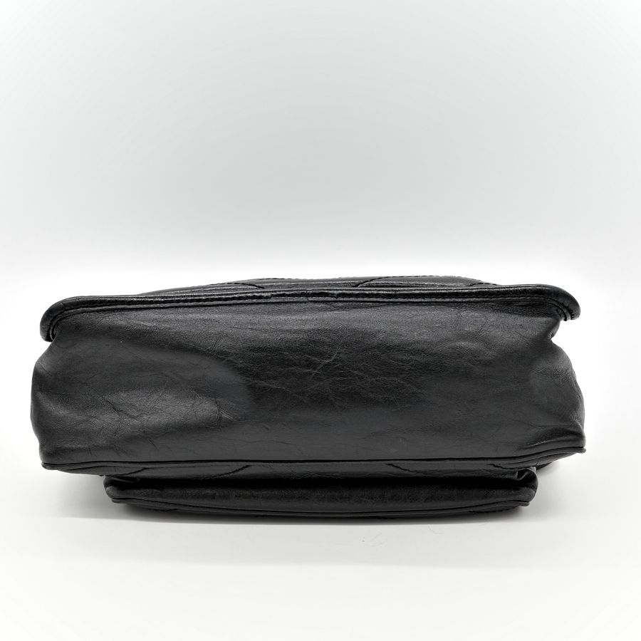 Saint Laurent YSL 聖羅蘭 黑色 BLACK NIKI 復古褶皺鏈條單肩包 翻蓋包-7