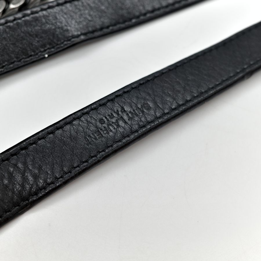 Saint Laurent YSL 聖羅蘭 黑色 BLACK NIKI 復古褶皺鏈條單肩包 翻蓋包-40