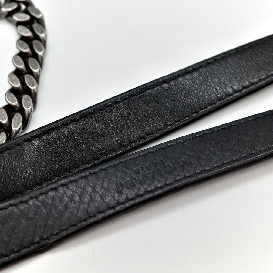Saint Laurent YSL 聖羅蘭 黑色 BLACK NIKI 復古褶皺鏈條單肩包 翻蓋包-42