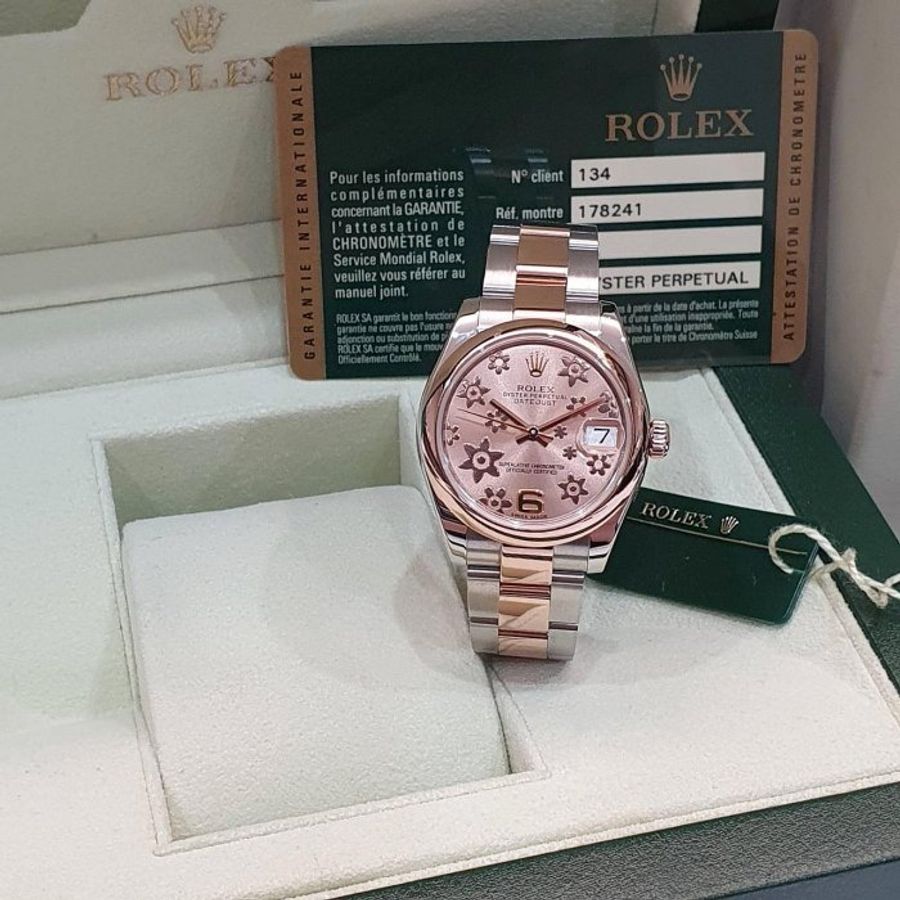 【大眾名錶】ROLEX 勞力士 178241 Datejust 2013/08卡 18K玫瑰半金 大眾名錶B1364-3