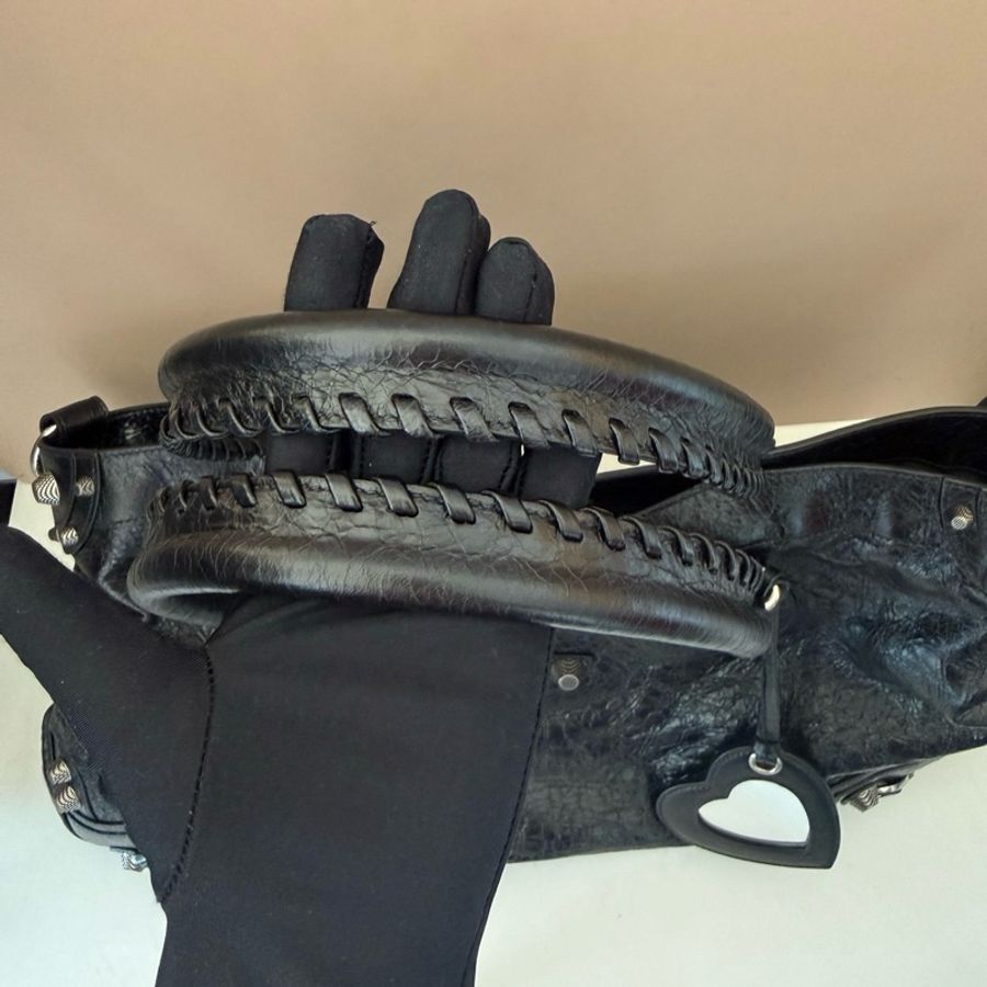 Balenciaga巴黎世家 機車包超大號單肩包手提包斜挎包 銀扣尺寸:44cm-5