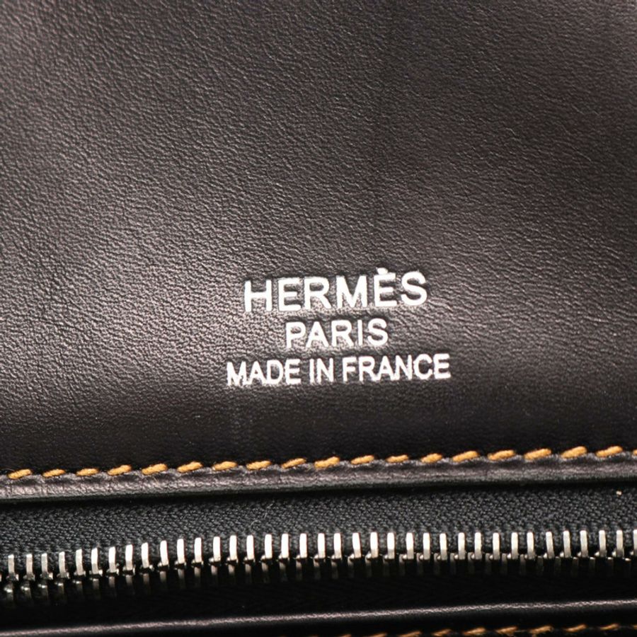 愛馬仕 Birkin 35 Gillies 手提包 P Toile H Evercalf 海軍藍黑色牛仔布 fonce SHW-3