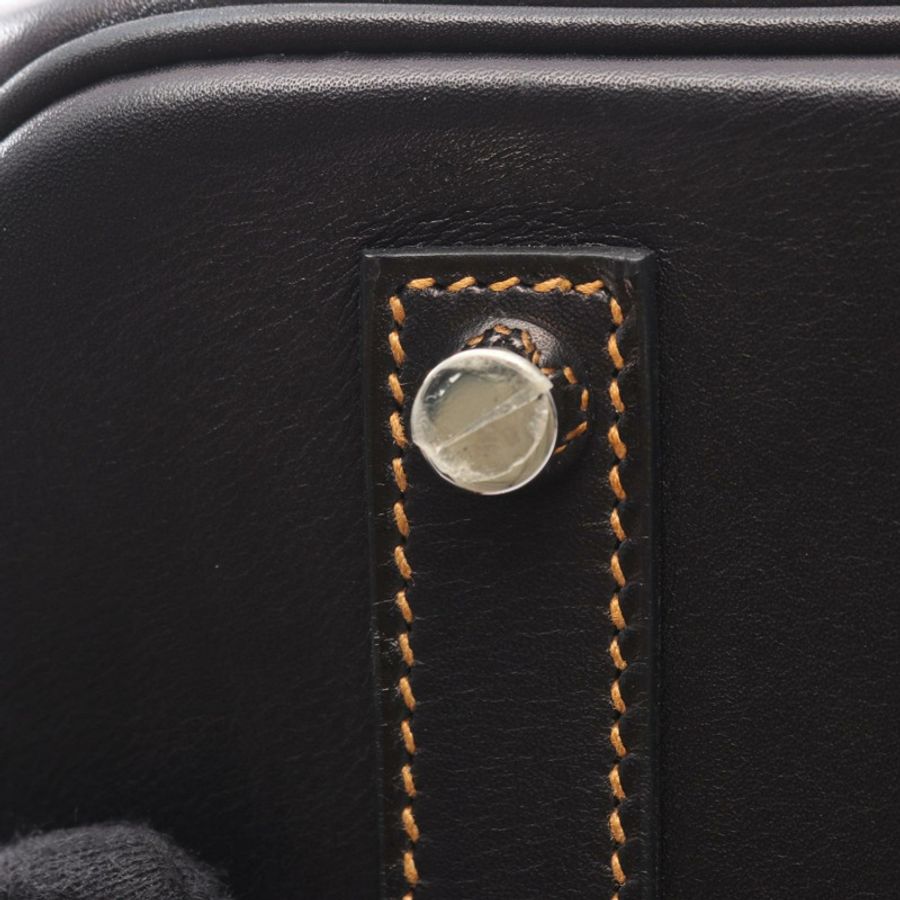 愛馬仕 Birkin 35 Gillies 手提包 P Toile H Evercalf 海軍藍黑色牛仔布 fonce SHW-12