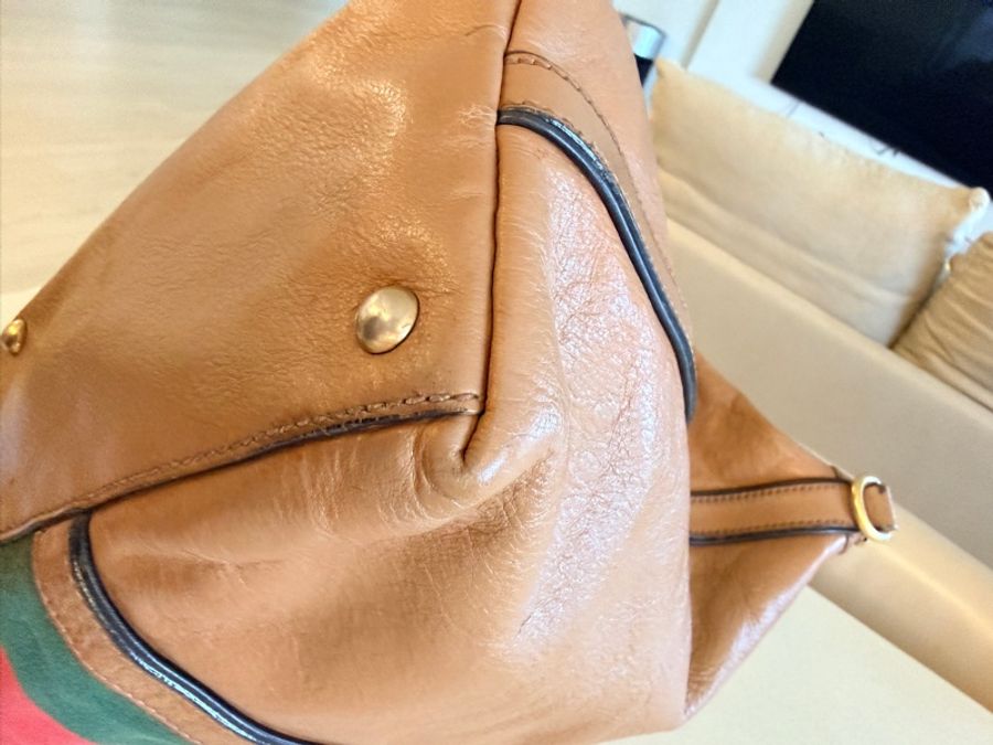 Gucci Rania 經典皮革竹節托特包👜-7