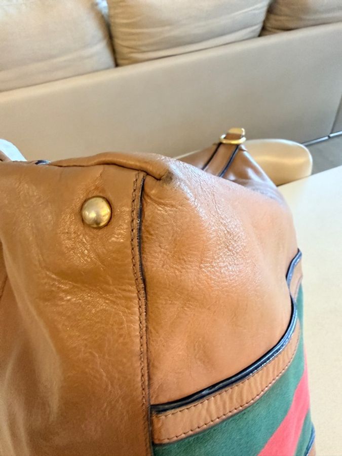 Gucci Rania 經典皮革竹節托特包👜-9