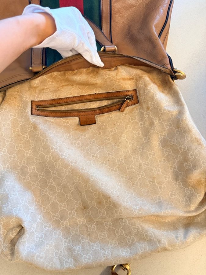 Gucci Rania 經典皮革竹節托特包👜-12