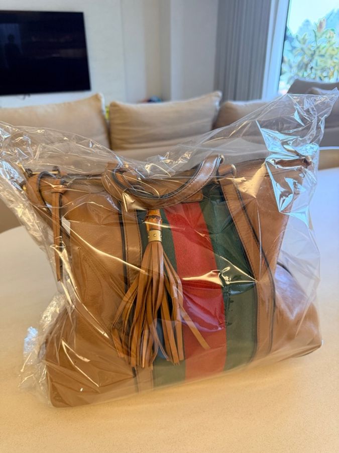 Gucci Rania 經典皮革竹節托特包👜-18