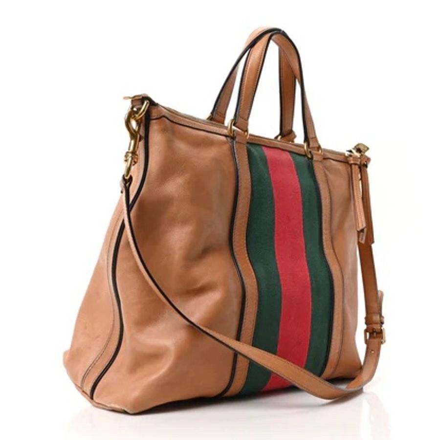 Gucci Rania 經典皮革竹節托特包👜-1