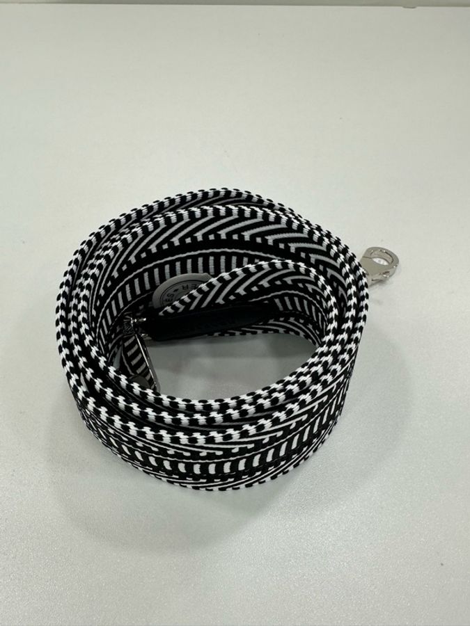 Hermes 愛馬仕 新款 Sangle Cavale 黑色 帆布 寬肩帶 K刻 全新 有購證-4