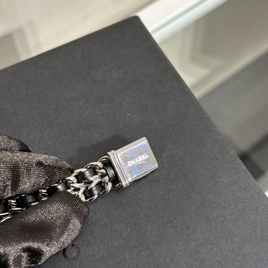 CHANEL 經典Premiers Rock皮穿鍊方糖腕錶 - S黑銀-6