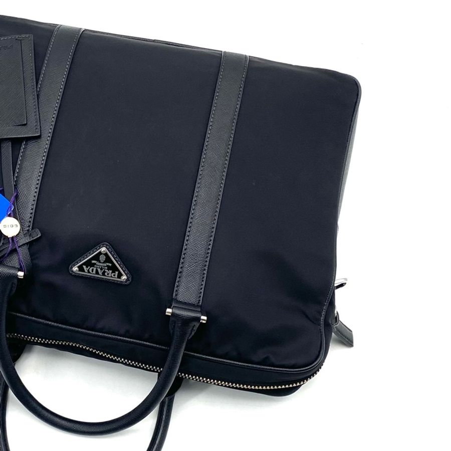 prada 普拉達 新款黑色尼龍公文包-5