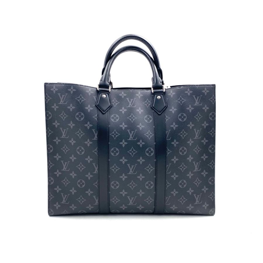 99新 Louis Vuitton 路易威登 新款黑老花sac plat托特包-2