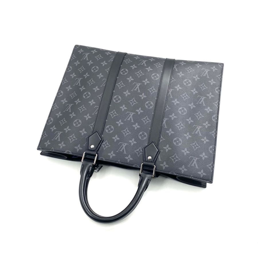 99新 Louis Vuitton 路易威登 新款黑老花sac plat托特包-6