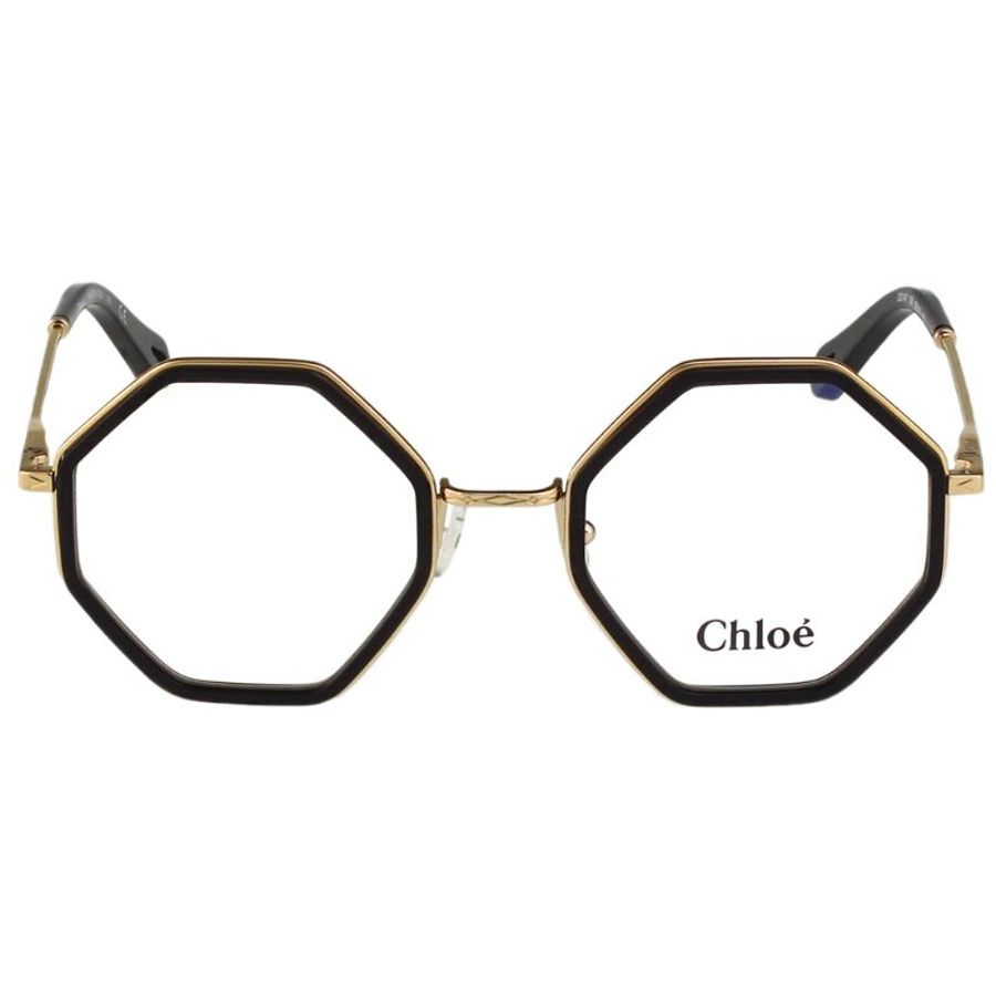 CHLOE 八角形 光學眼鏡(黑配金)-2