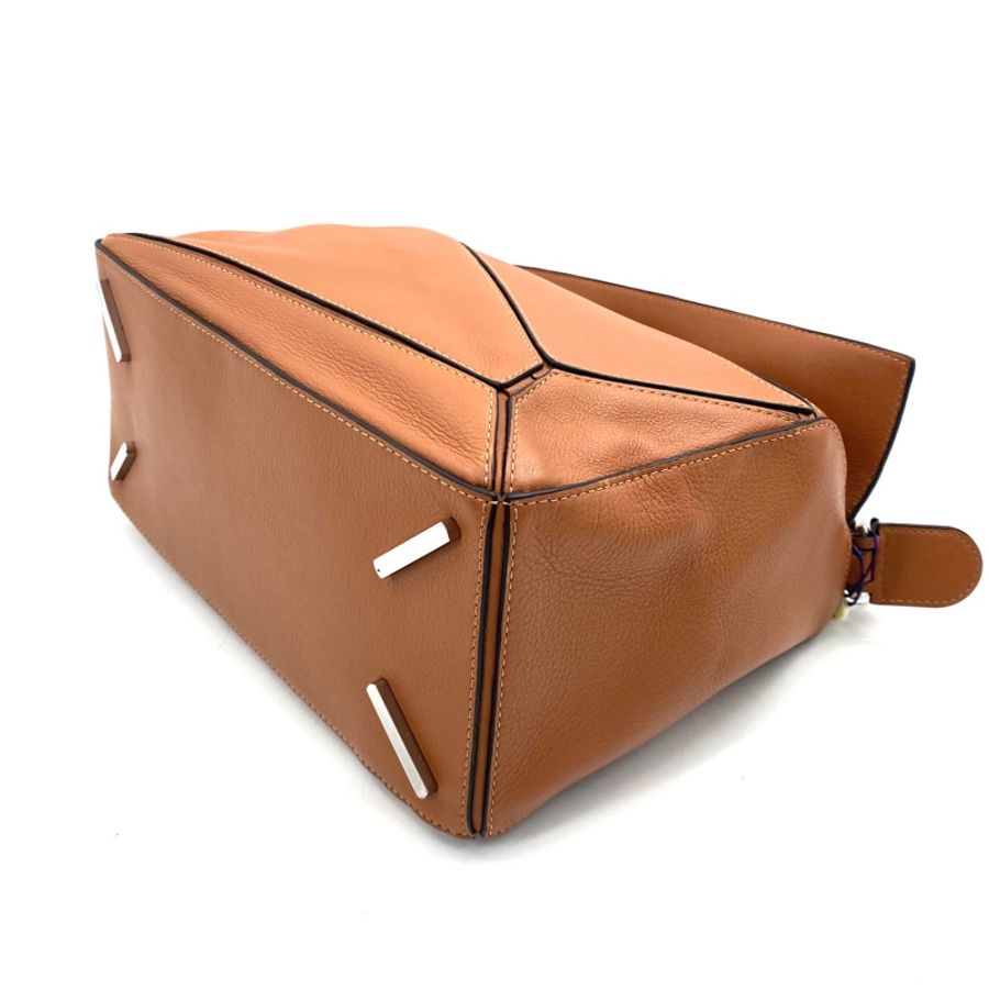 LOEWE罗意威 焦糖色中号puzzle手提单肩包-3