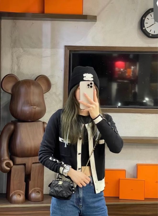 《仙闆名牌精品》Chanel 香奈兒 尼龍 羅緞 黑色 鏈帶包 小廢包 斜背包 肩背包 手提包-5