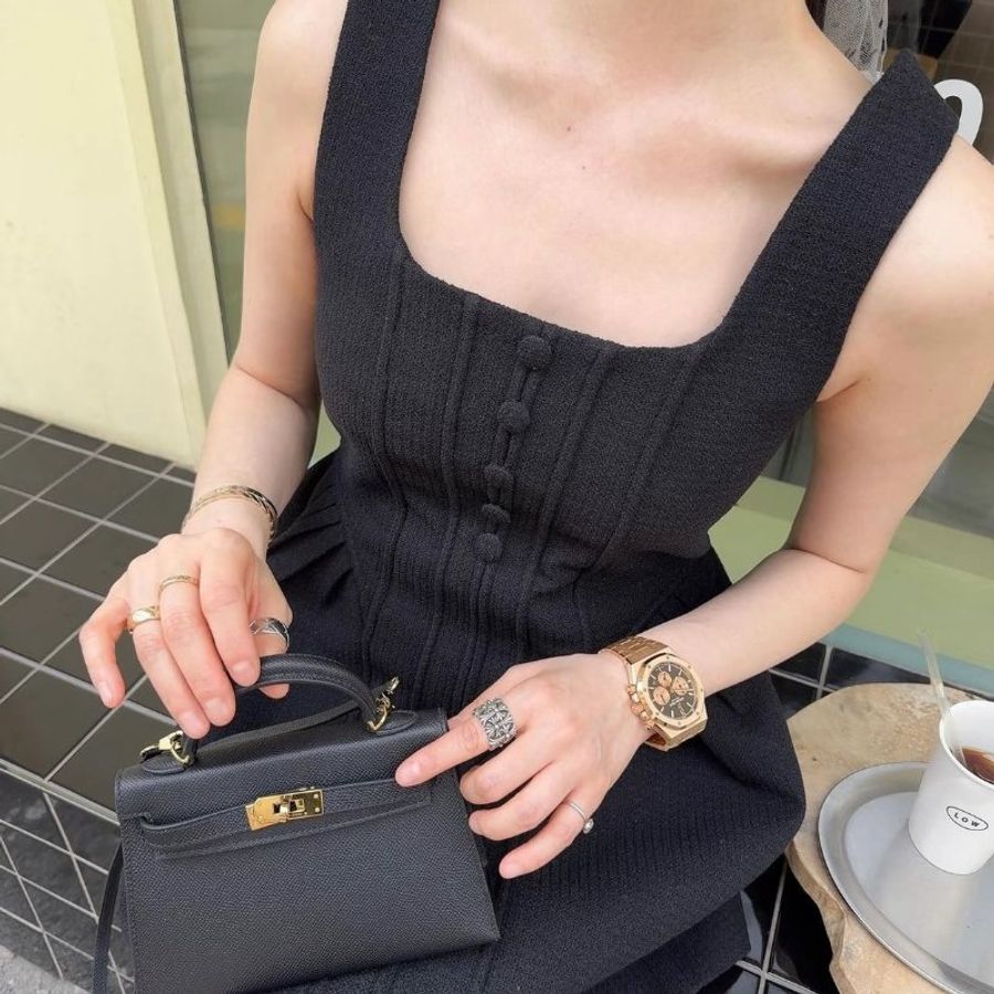 HERMES Mini Kelly ll - Noir 89 黑金 B-1