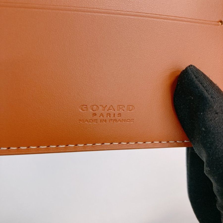 MS0744	Goyard 戈雅經典花紋夾包 Victorie Wallet Tan-8