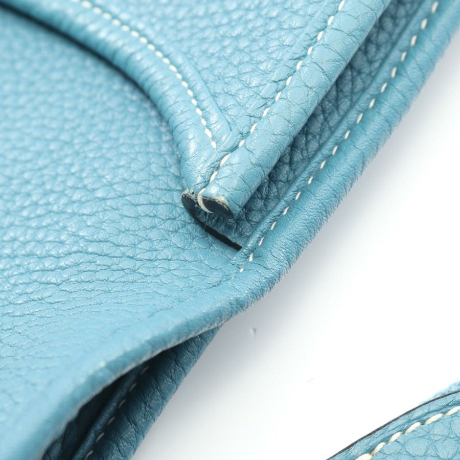 愛馬仕 Evelyne 3 PM 肩挎包 O Taurillon Clemence 藍色牛仔 SHW-9