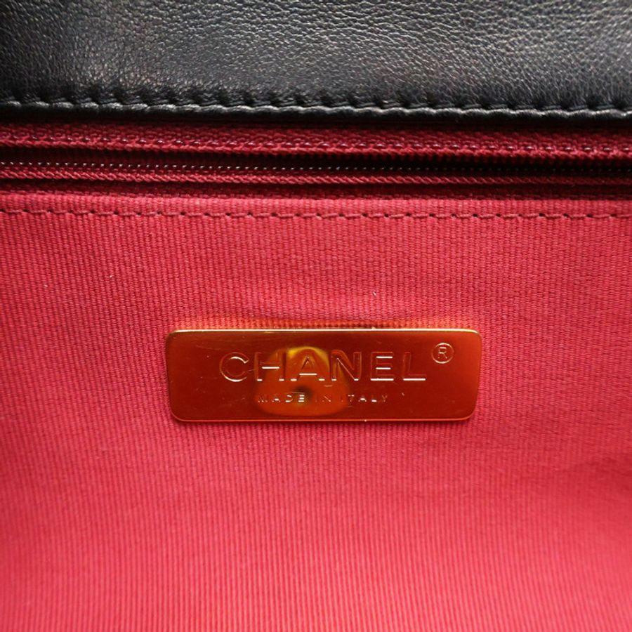黑色 羊皮 19 Flap Bag 兩用包 金扣 (變色)【CHANEL 香奈兒】 AS1161-4