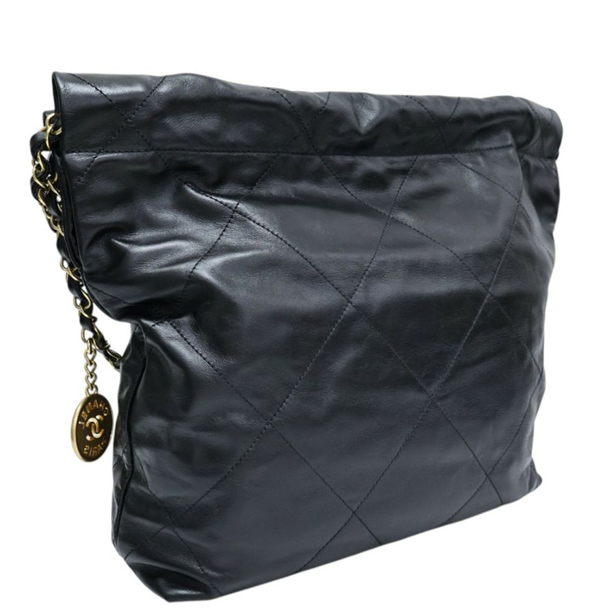 黑色 牛皮 22 Small 鍊帶 肩背包【CHANEL 香奈兒】 AS3260-1