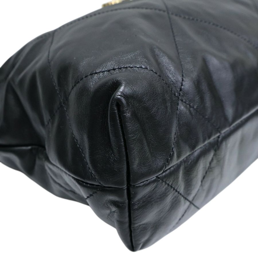 黑色 牛皮 22 Small 鍊帶 肩背包【CHANEL 香奈兒】 AS3260-9