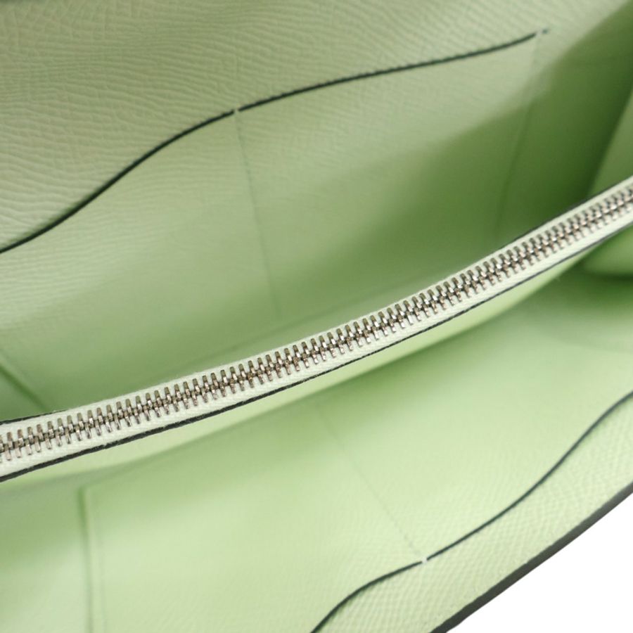氣泡綠 Epsom牛皮 Kelly To Go Wallet 肩背包 B刻 銀釦【HERMES 愛馬仕】 H080253CK-2