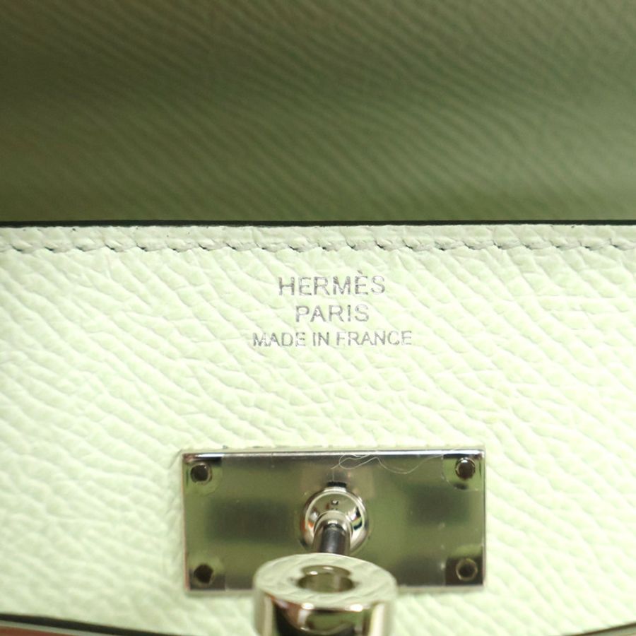 氣泡綠 Epsom牛皮 Kelly To Go Wallet 肩背包 B刻 銀釦【HERMES 愛馬仕】 H080253CK-5