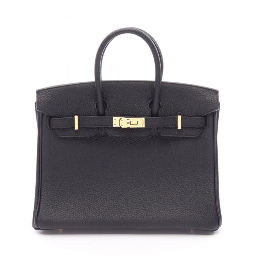 愛馬仕 Birkin 25 手提包 C Togo 皮革黑二手女士 PGHW-0