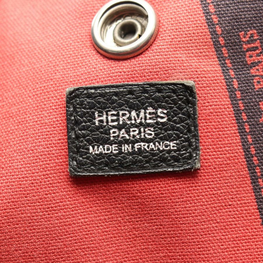 HERMES Garden Party PM Bolduc Ribbon 手提包 Toile H Toile H 皮革 米色 SHW-3