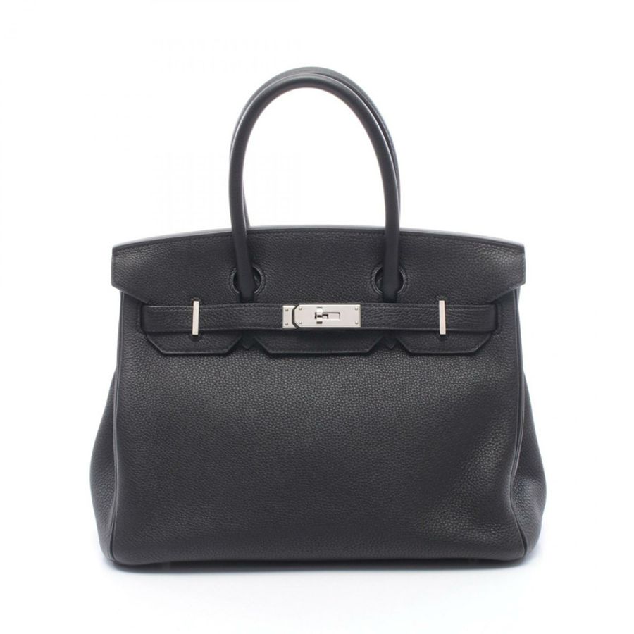 愛馬仕 Birkin 30 手提包,黑色 Togo 皮革,二手,女士款,帶五金配件-0