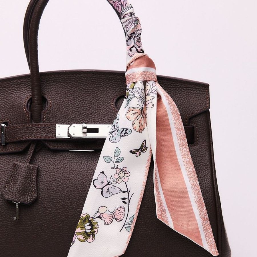 ✨全新商品✨Hermes 紅色拼幾何動物造型Twilly(模特為示意圖)-2