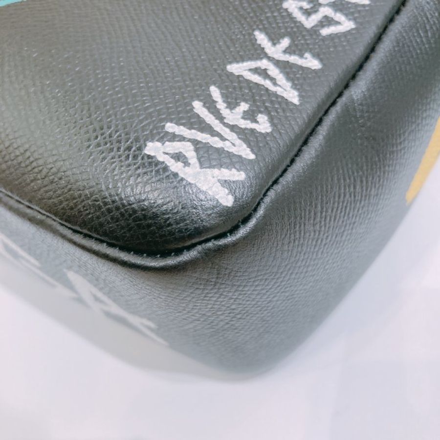 TW4889 Balenciaga 巴黎世家 塗鴉圖案 特別版 大容量BB Graffiti Chain Shoulder Bag Black x Mulit x PHW-7
