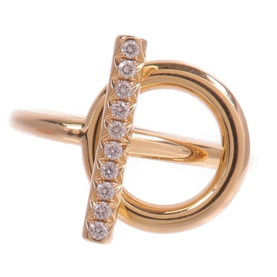 HERMES 18K玫瑰金Echappee Ring鑽石戒指-1