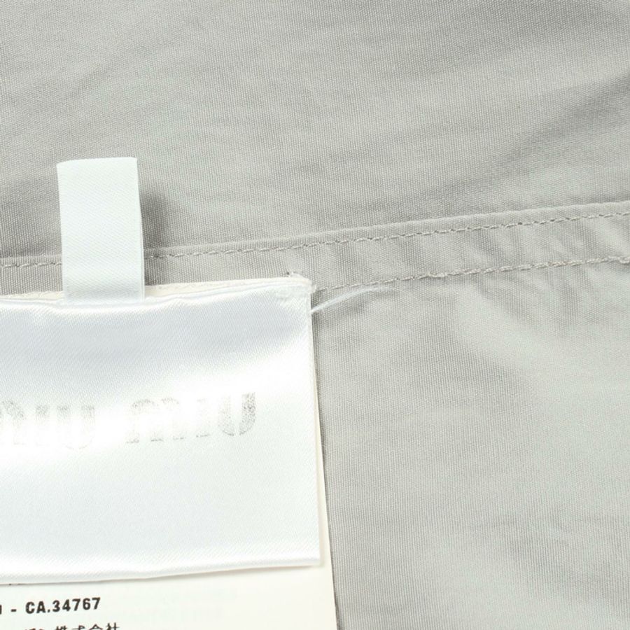 Miu Miu 標誌刺繡羈扣長袖府綢襯衫 #36 棉質 二手-7