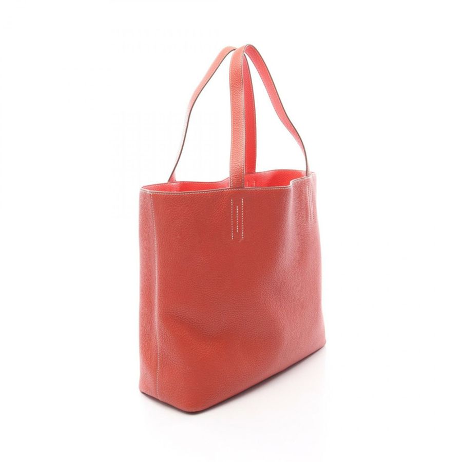 HERMES Doble Sense 45 托特包 R Taurillon Clemence Rouge duchesse Bougainvillea-1